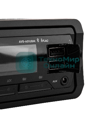 Автомагнитола ACV AVS-601UBM, 1 DIN, Bluetooth, USB Type-A, AUX, пульт ДУ