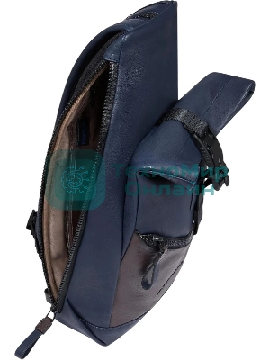 Рюкзак слинг Piquadro Harper CA6784AP/BLUTM синий/коричневый кожа