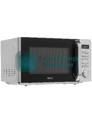 Микроволновая печь Haier HMB-DM208SA серебристый/черный, 20 л, 800 Вт, переключатели - кнопки, поворотный механизм