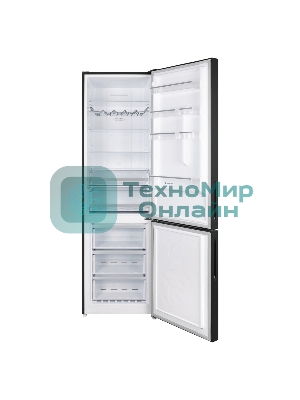 Холодильник Maunfeld MFF200NFB черный двухкамерный инвертор 271/106 л морозилка снизу, No Frost