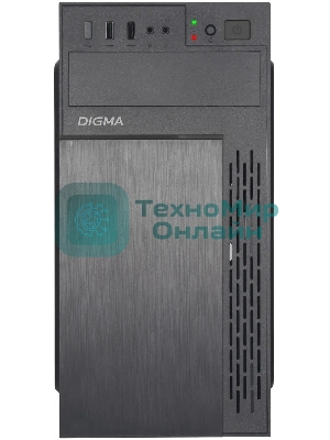 Компьютерный корпус Digma DCC-MN301 черный без БП mATX 1x80мм 2x120мм 1xUSB 2.0 1xUSB 3.0 audio