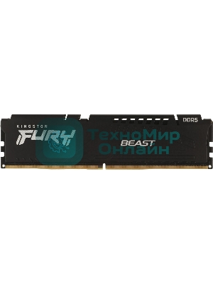 Оперативная память Kingston Fury Beast, DDR5, 32Gb (2x16Gb), 6000MHz, CL36, DIMM, с радиатором, черный