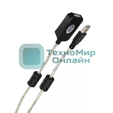 Кабель-адаптер VCOM VUS7049-25M USB2.0-repeater, удлинительный активный Am-->Af 25м