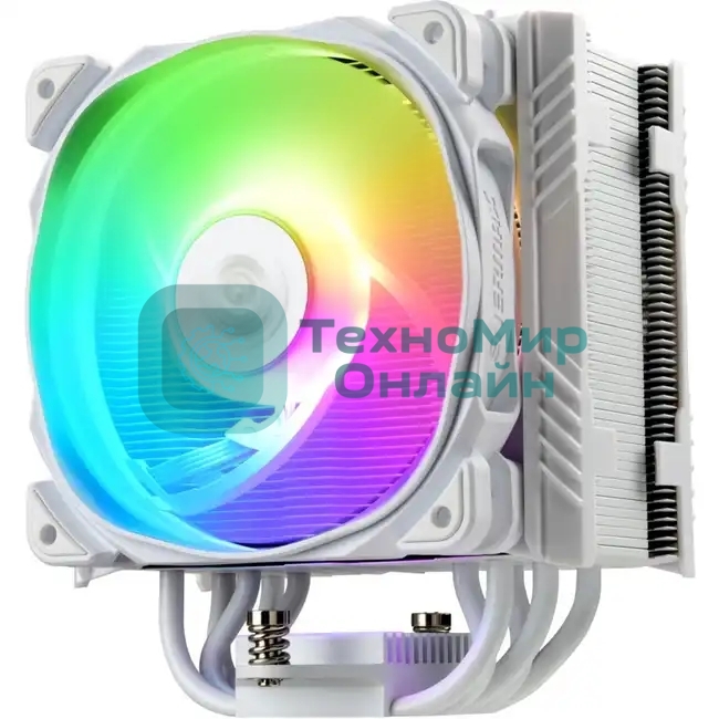 Кулер для процессора Alseye ETS-T50A-W-ARGb белый, 120 мм, алюминий/медь, 1600 об/мин, 24 дБ, 4 pin, 230 Вт, 160 мм