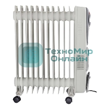 Обогреватель масляный Ресанта ОМ-12НВ (11 секций) белый, 2900 Вт, 25 м2, термостат 67/3/12