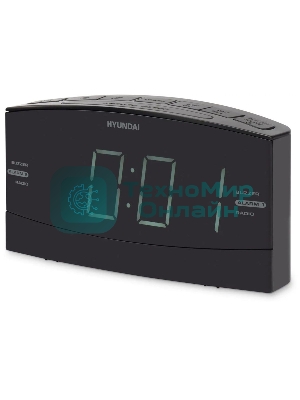 Радиобудильник Hyundai H-RCL238 черный LCD подсв:белая часы:цифровые FM