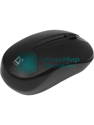 Мышь беспроводная Defender Datum MM-285 черный, 1600 dpi, радиоканал, USB, кнопки - 3