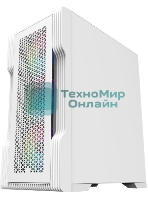 Компьютерный корпус 1STPLAYER TRILOBITE T3 белый/mATX, TG/4x 120мм LED fans inc./T3-WH-4F1-W