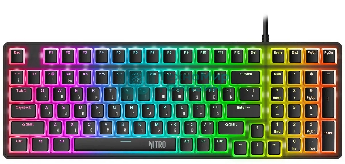 Клавиатура проводная Acer Nitro OKW303, USB, черный