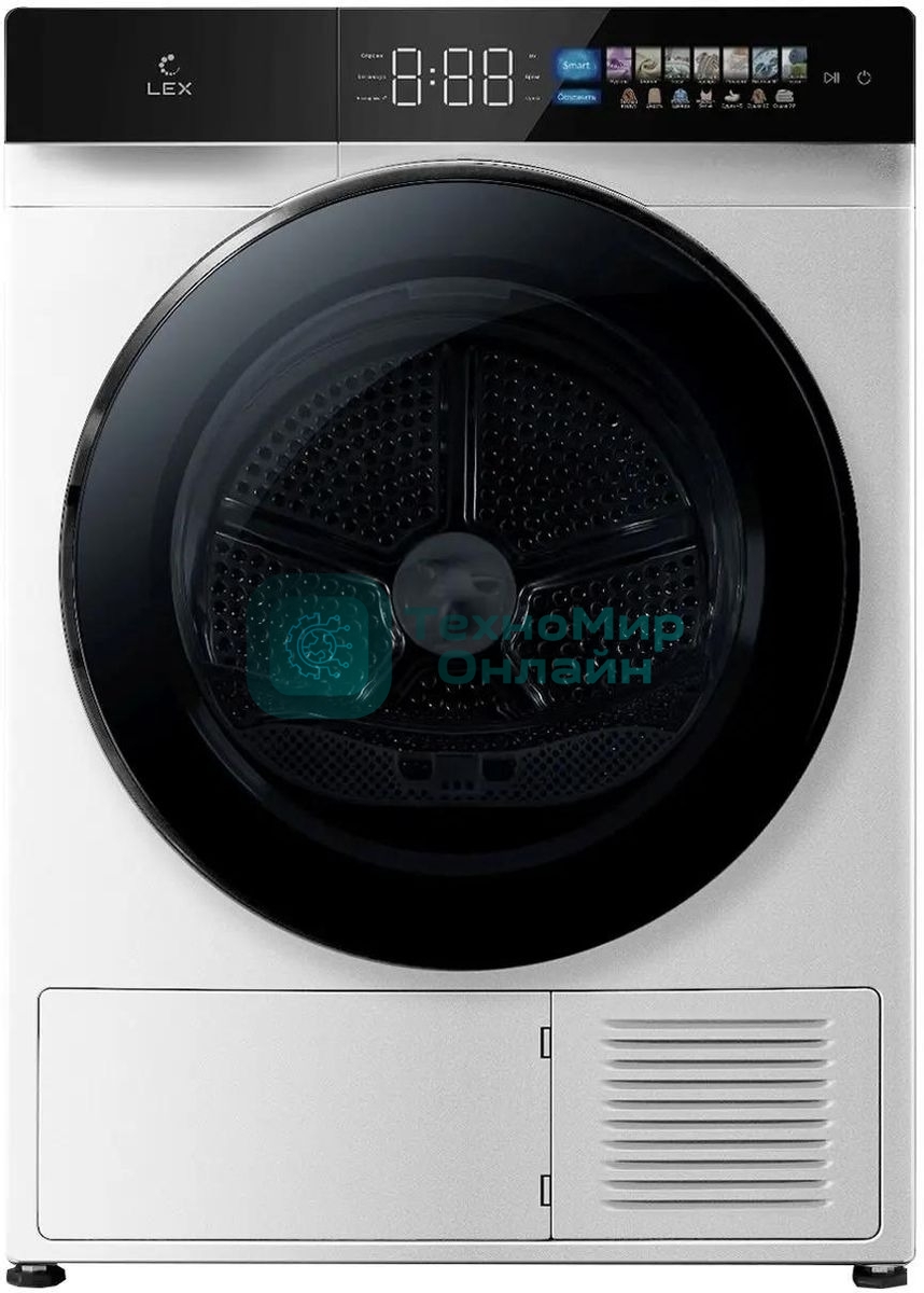 Сушильная машина LEX LDM12WBlThD белый, 10 кг, сушка - конденсационная, программ - 16, 60 x 85 x 62 см