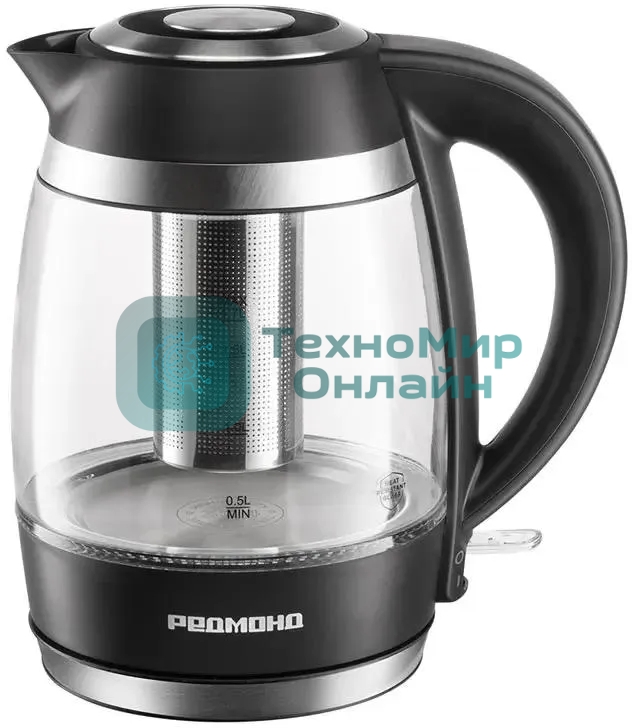 Чайник электрический Redmond KG227 1.7 л, 2200 Вт, черный