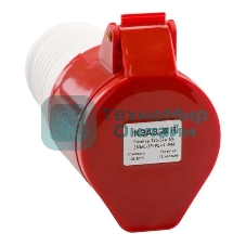 Розетка кабельная 225 32А 380AC 3P+PE+N 6ч IP44 КЭАЗ 222753