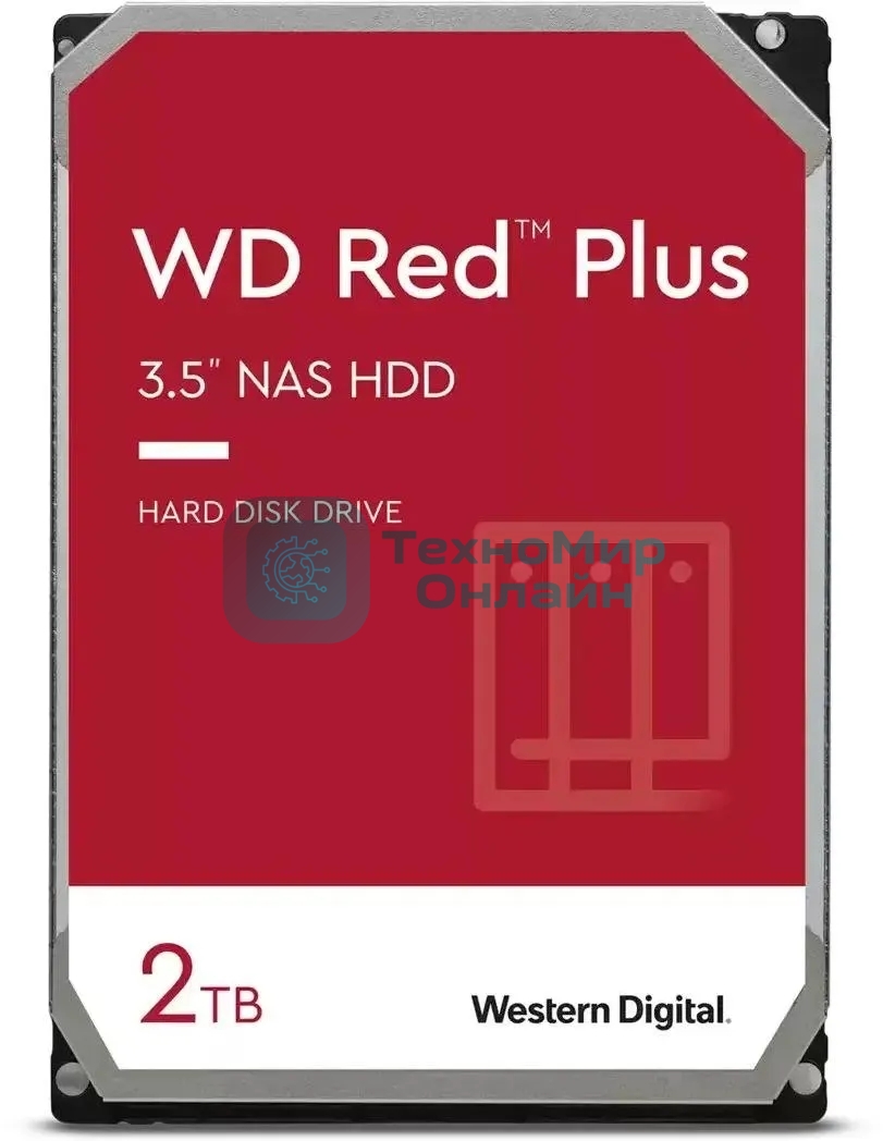Жесткий диск Western Digital 2Tb SATA-III NAS Red Plus (5400rpm) 64Mb 3.5