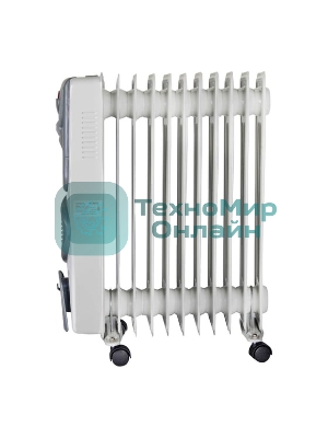 Обогреватель масляный Ресанта ОМ-12НВ (11 секций) белый, 2900 Вт, 25 м2, термостат 67/3/12
