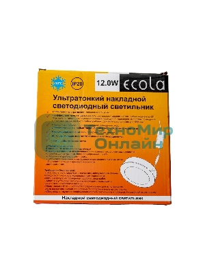 Светильник светодиодный ECOLA DRSV12ELC LED DOWNLIGHT 12W/4200K