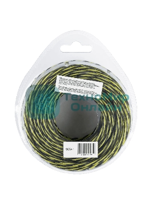 Леска для триммера Denzel двухкомпонентная витая квадратная, 2,4мм х 15м, блистер SkyCutter