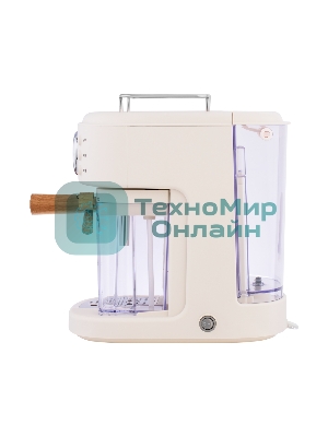 Кофеварка рожковая Maunfeld MF-737BG PRO бежевый, исп. кофе - молотый, 1.5 л, 1250 Вт, 15 бар