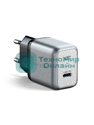 Сетевое зар./устр. Satechi USB-C GaN Wall Charger 30W 3A (PD) USB Type-C универсальное серый (ST-UC30WCM-EU)