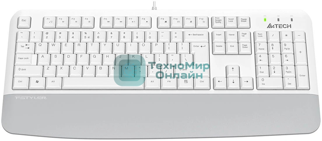 Клавиатура A4Tech Fstyler FK20 проводная, USB Type-A, белый
