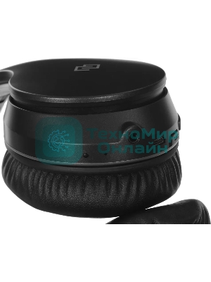 Беспроводные/проводные наушники Digma BT-19 ANC черный, накладные, Bluetooth + проводной, активное шумоподавление, складная конструкция, до 15 ч