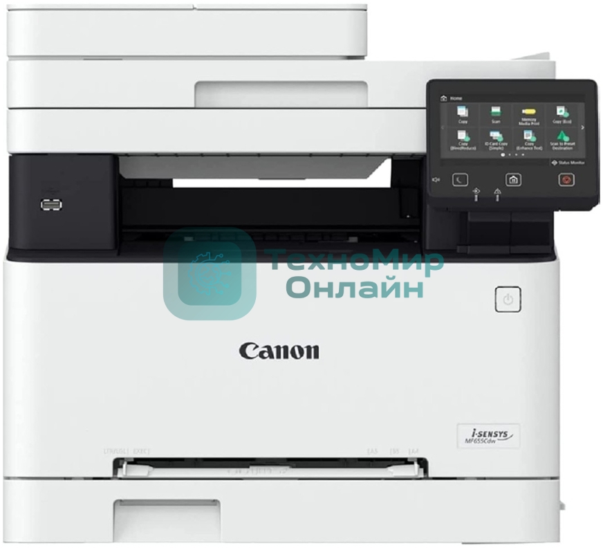МФУ лазерное Canon i-SENSYS MF655Cdw, A4, цветное, печ. 21 стр/мин, скан. до 27 стр/мин (ч/б) 14 стр/мин (цвет), 1200 x 1200 dpi (принтер) 600x600dpi (сканер), USB, RJ-45, Wi-Fi, Air Print, Mopria