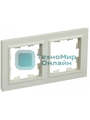Рамка 2-местная IEK BRITE РУ-2-БрКр бежевый