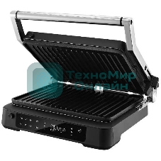 Электрогриль Kitfort КТ-3675 2000Вт серебристый/черный