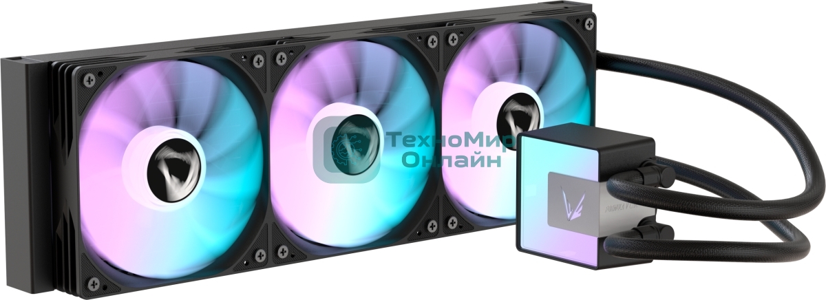 Кулер с водяным охлаждением Formula V Line ICE JET GLOW 360 BK, 360мм, 3x120мм, ARGB fans, LGA115X/1200/1700/1851, AM4/AM5