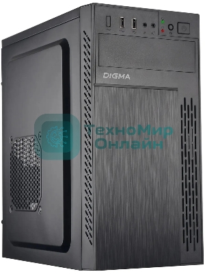 Компьютерный корпус Digma DCC-MN301 черный без БП mATX 1x80мм 2x120мм 1xUSB 2.0 1xUSB 3.0 audio