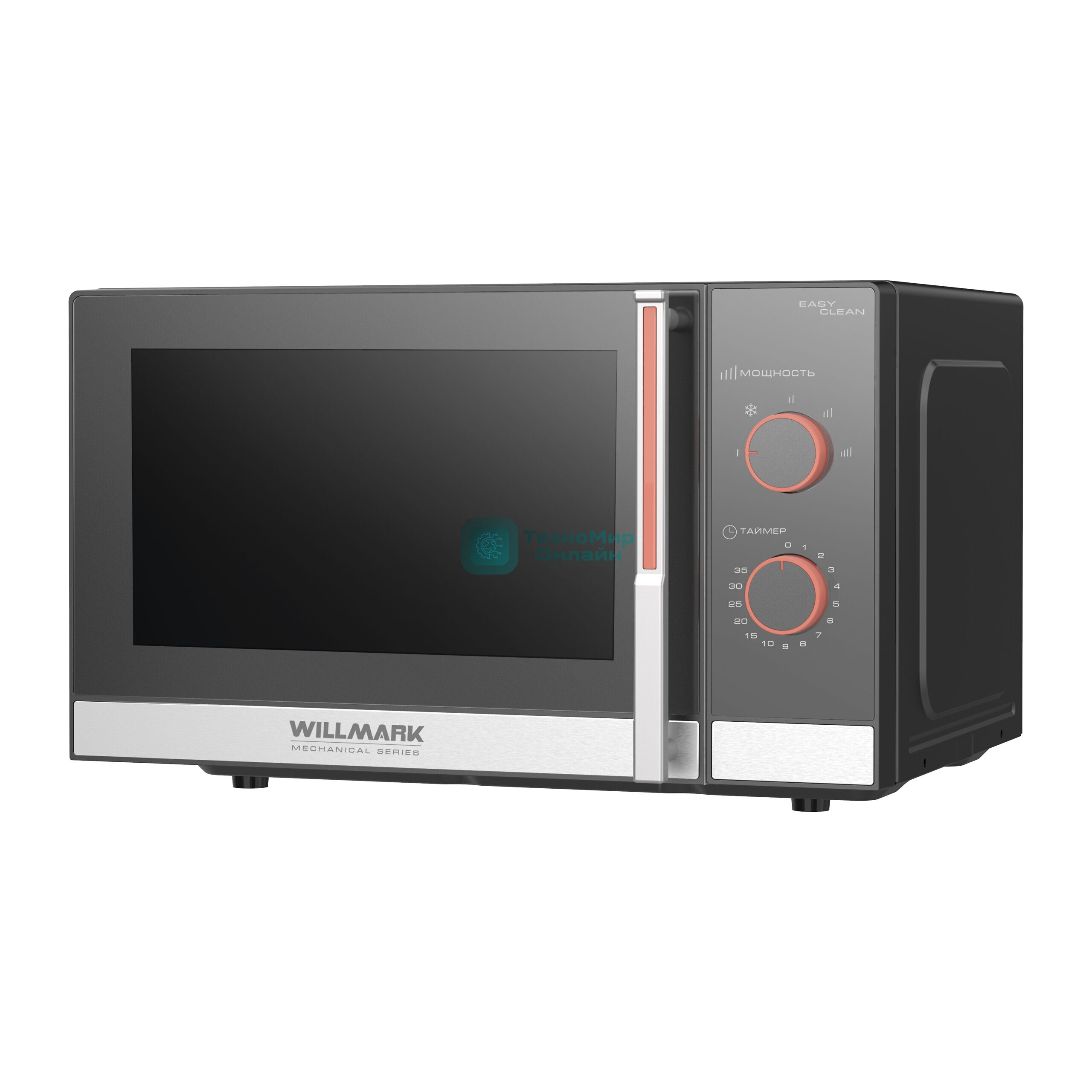 Микроволновая печь Willmark WMO-231MG серый, 23 л, 800 Вт, переключатели - поворотный механизм