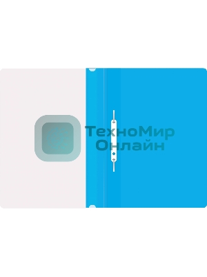 Папка-скоросшиватель Silwerhof Eco A4, прозрачный верхний лист, пластик, голубой