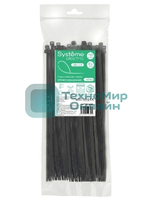 Стяжка кабельная SE IMT30048B 300х4.8 черный (уп. 100 шт)