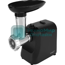 Мясорубка электрическая Vitek VT-MG3600 черный, 1800 Вт, 1.6 кг/мин, реверс, защита от перегрузки, насадки - 4