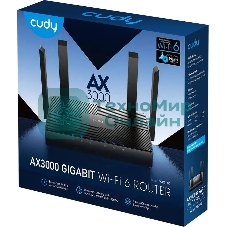 Роутер Cudy WR3000 AX3000 10/100BASE-TX/Wi-Fi черный