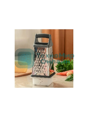 Терка TalleR TR-21922 Размер: 10,2x10,2x21 см.с контейнером 4 в 1