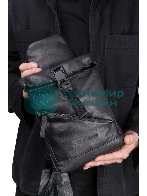 Рюкзак слинг Piquadro Harper CA6784AP/N черный кожа