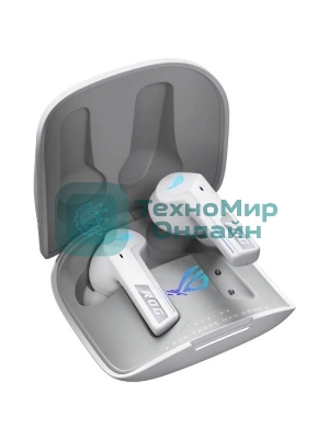 Гарнитура ASUS ROG Cetra True Wireless SpeedNova белый, беспроводная, радиоканал, до 26 ч, совместимость с PS5