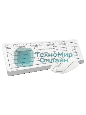 Комплект клавиатура+мышь A4Tech FStyler FG1012 беспроводной, USB, 1200 DPI, белый