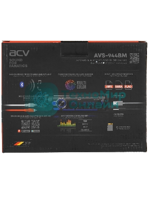 Автомагнитола ACV AVS-944BM, 1 DIN, Bluetooth, USB Type-A, AUX