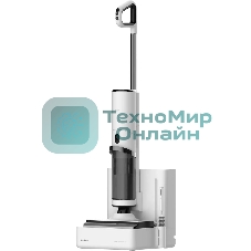 Пылесос вертикальный Deerma DEM-VX910W белый/черный, питание от аккумулятора, 230 Вт, уборка влажная/сухая, пылесборник 0.7 л, работа от АКБ max - 45 мин