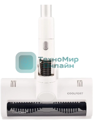 Пылесос вертикальный Coolfort CF-3001 белый, питание от аккумулятора, 150 Вт, уборка сухая, пылесборник 0.5 л, работа от АКБ max 30 мин.