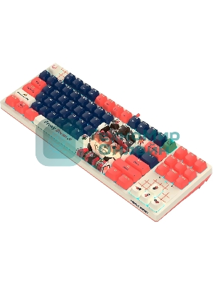 Клавиатура проводная A4Tech Bloody AT87 Proxy Boom USB бежевый/красный