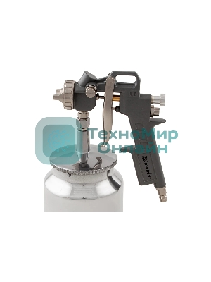 Краскопульт пневматический Matrix с нижним бачком v=075k + сопла диаметром 1.2 1.5 и 1.8мм