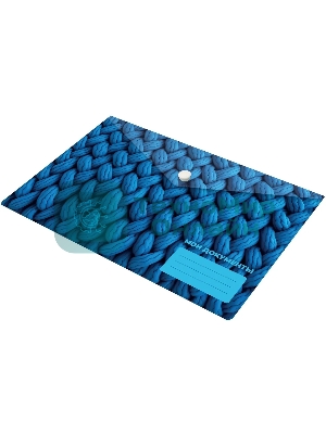 Конверт на кнопке Silwerhof FABRIC A5 непрозрачный пластик 0.25мм