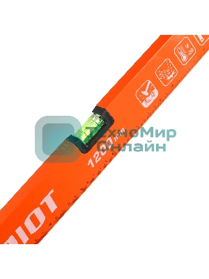 Уровень PATRIOT LRP-1200, магнитный, алюминиевый фрезерованный, усиленный, 1200мм