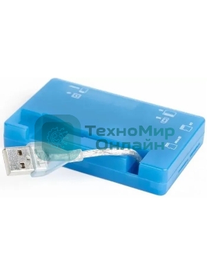Карт-ридер AeroCool AMGCRM8300/синий/microSD/miniSD/SD/MMC/RS-MMC/MMCplus/MMC/MS Pro/MS/USB 2.0/пластик
