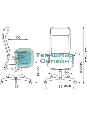 Кресло Бюрократ T-995 TW-04 Neo Grey серый, сетка