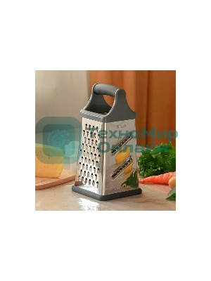 Терка TalleR TR-21922 Размер: 10,2x10,2x21 см.с контейнером 4 в 1