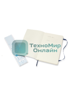 Блокнот Moleskine CLASSIC SOFT QP616B20 Large 130х210 мм, 192 страниц, линейка, мягкая обложка, синий сапфир