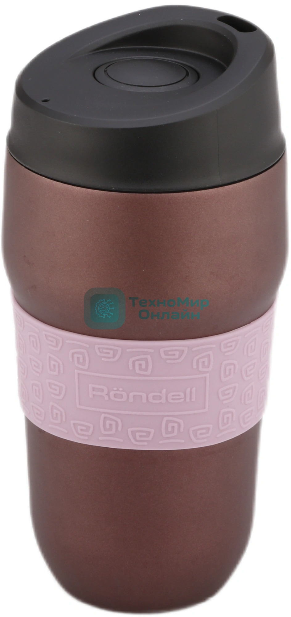 Термокружка для напитков Rondell Tierno RDS-1958 0.32 л. фиолетовый/черный, картонная коробка